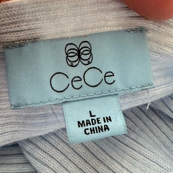 CeCe Dolman Sleeve Boat Neck Sweater Blue Size Large - Picture 6 of 7